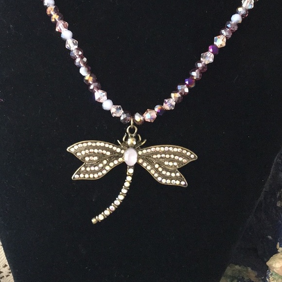 DragonFly Necklace Handmade - Picture 2 of 8